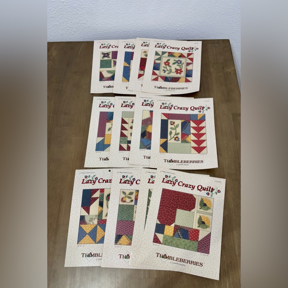 Thimbleberries Lazy Crazy Quilt 12 Block Complete Pattern Series 12/12